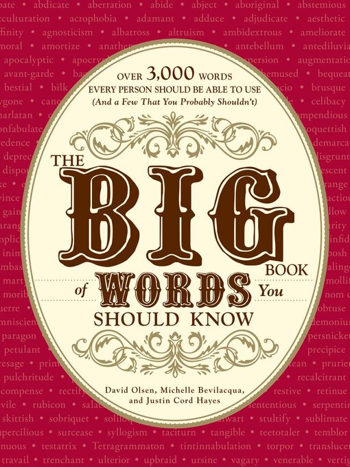 Title details for The Big Book of Words You Should Know by David Olsen - Available